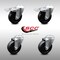 Service Caster 4 Inch SS Soft Rubber Swivel Bolt Hole Caster Set with 2 Total Lock Brake SCC SCC-SSBHTTL20S414-SRS-2-S-2 - alternate 1